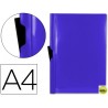 CARPETA BEAUTONE DOSSIER PINZA LATERAL 45322 POLIPROPILENO DIN A4 AZUL -60 HOJAS -PINZA DESLIZANTE