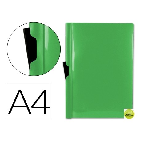 CARPETA BEAUTONE DOSSIER PINZA LATERAL 45323 POLIPROPILENO DIN A4 VERDE -60 HOJAS -PINZA DESLIZANTE