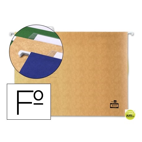 CARPETA COLGANTE LIDERPAPEL FOLIO KRAFT