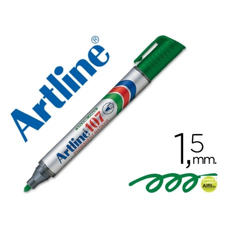 ROTULADOR ARTLINE MARCADOR PERMANENTE 107 VERDE -PUNTA REDONDA