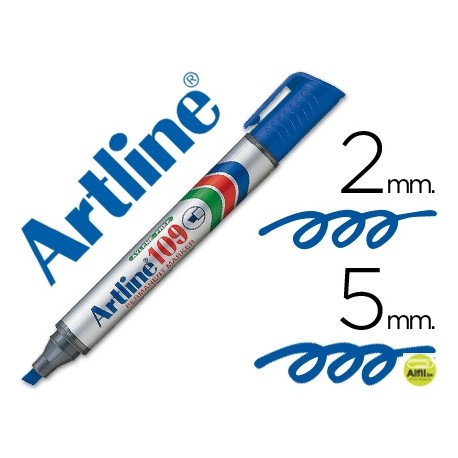 ROTULADOR ARTLINE MARCADOR PERMANENTE 109 AZUL -PUNTA BISELADA