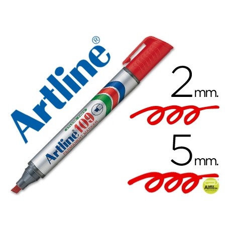ROTULADOR ARTLINE MARCADOR PERMANENTE 109 ROJO -PUNTA BISELADA