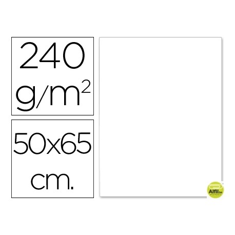 CARTULINA LIDERPAPEL 50X65 CM 240G/M2 BLANCO