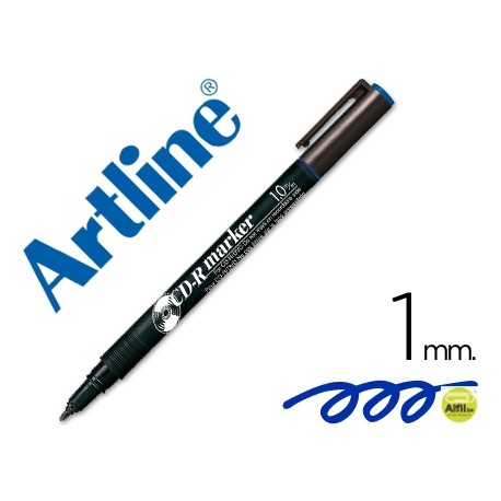 ROTULADOR ARTLINE PARA CD PUNTA DE FIBRA PERMANENTE EK-884 AZUL -PUNTA REDONDA 1.0 MM