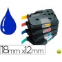 CINTA BROTHER TZE-FA4B TEXTIL-AZUL 18MM LONGITUD 3 MT