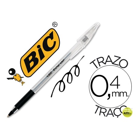 BOLIGRAFO BIC CRISTAL GRIP NEGRO