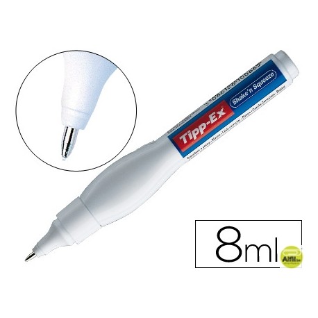 CORRECTOR TIPP-EX LAPIZ 8 ML SHAKE'N SQUEEZE -CON PUNTA METALICA