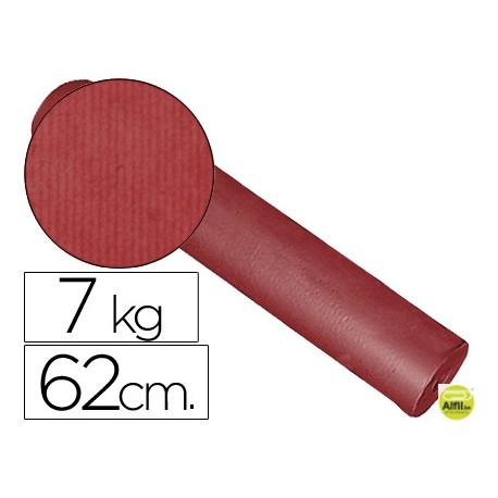 PAPEL FANTASIA KRAFT LISO KFC -BOBINA 62 CM -7 KG -COLOR BURDEOS