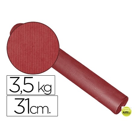 PAPEL FANTASIA KRAFT LISO KFC -BOBINA 31 CM -3,5 KG -COLOR BURDEOS