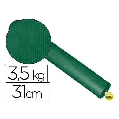 PAPEL FANTASIA KRAFT LISO KFC -BOBINA 31 CM -3,5 KG -COLOR VERDE