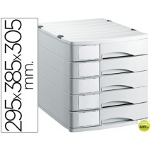 FICHERO CAJONES DE SOBREMESA OFFISYS -1070 29,5X38,5X30,5CM-5 CAJONES GRIS