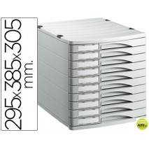 FICHERO CAJONES DE SOBREMESA OFFISYS -1071 29,5X38,5X30,5CM-10 CAJONES GRIS