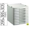 FICHERO CAJONES DE SOBREMESA OFFISYS -1071 29,5X38,5X30,5CM-10 CAJONES GRIS