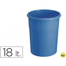 PAPELERA PLASTICO OFFISYS -7745 18 LITROS 31 CM DIAMETRO35 CM ALTO -AZUL