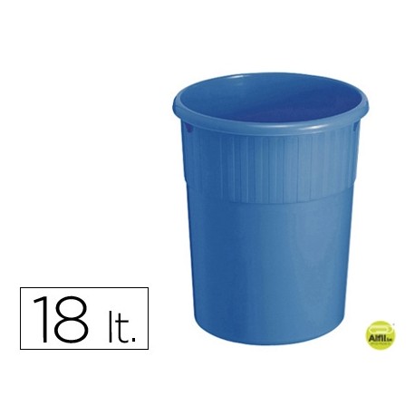 PAPELERA PLASTICO OFFISYS -7745 18 LITROS 31 CM DIAMETRO35 CM ALTO -AZUL