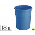 PAPELERA PLASTICO OFFISYS -7745 18 LITROS 31 CM DIAMETRO35 CM ALTO -AZUL