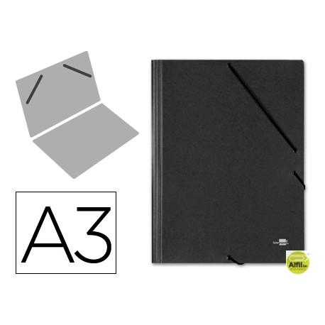 CARPETA PLANOS LIDERPAPEL A3 CARTON GOFRADO N 12 NEGRO