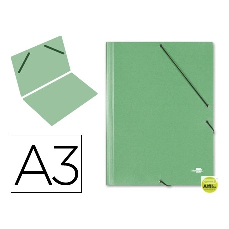CARPETA PLANOS LIDERPAPEL A3 CARTON GOFRADO N 12 VERDE