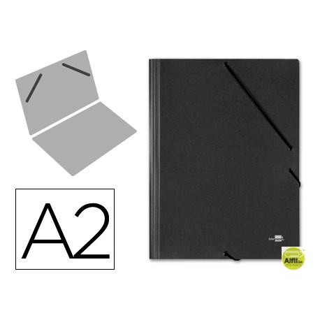 CARPETA PLANOS LIDERPAPEL A2 CARTON GOFRADO N 12 NEGRO