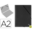 CARPETA PLANOS LIDERPAPEL A2 CARTON GOFRADO N 12 NEGRO