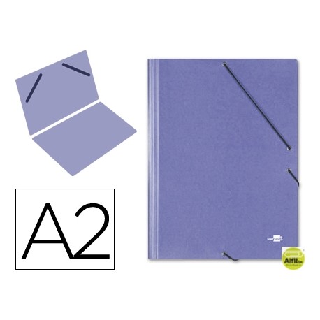 CARPETA PLANOS LIDERPAPEL A2 CARTON GOFRADO N 12 AZUL