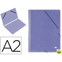 CARPETA PLANOS LIDERPAPEL A2 CARTON GOFRADO N 12 AZUL