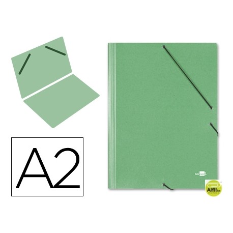 CARPETA PLANOS LIDERPAPEL A2 CARTON GOFRADO N 12 VERDE