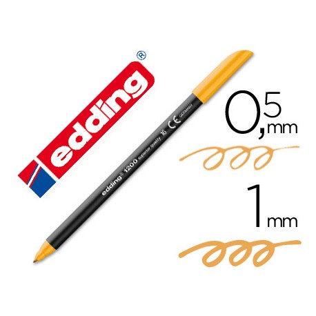 ROTULADOR EDDING PUNTA FIBRA 1200 NARANJA CLARO N.16 -PUNTA REDONDA 0.5 MM