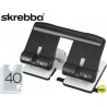 TALADRADOR SKREBBA SKRE PERFO DUO 4 TALADROS NEGRO -CAPACIDAD 40 HOJAS