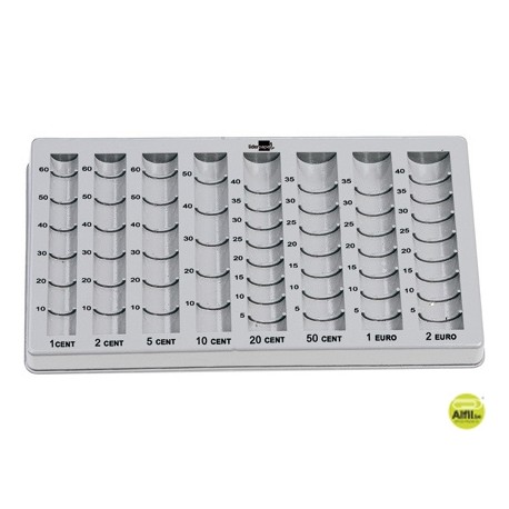 PORTAMONEDAS PLASTICO EURO -LIDERPAPEL -SIN PINZA PARA BILLETES
