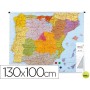 MAPA MURAL PARA SEÑALIZACION ESPAÑA 130X100 CM PLASTIFICADO-MARCO DE ALUMINIO