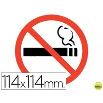PICTOGRAMA ADHESIVO APLI PROHIBIDO FUMAR TAMA¾O 114X114 MM