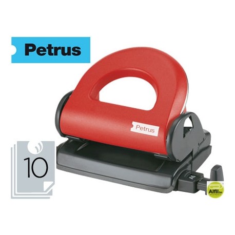 TALADRADOR PETRUS 80 COLOR -ROJO -CAPACIDAD 10 HOJAS