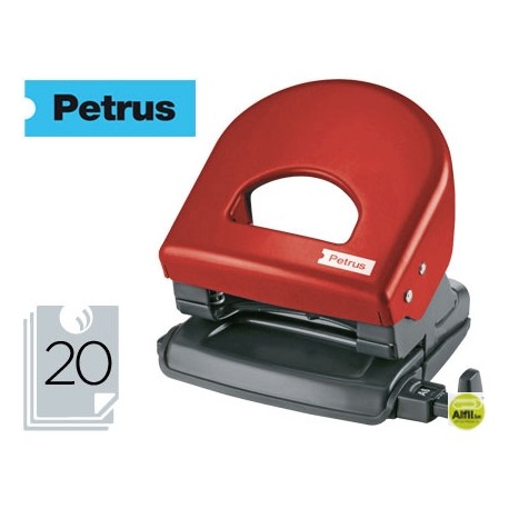 TALADRADOR PETRUS 62 COLOR -ROJO -CAPACIDAD 20 HOJAS