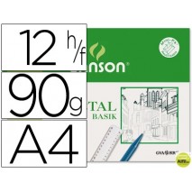 PAPEL VEGETAL GUARRO DIN A4 90-95 GR -MINIPACK DE 12 HOJAS