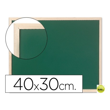 PIZARRA VERDE Q-CONNECT MARCO DE MADERA 40X30 CM SIN REPISA