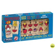 JUEGOS DE MESA FALOMIR -DOMINO MADERA FIGURAS