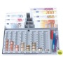 PORTAMONEDAS PLASTICO EURO Q-CONNECT CON BANDEJA METALICA PARA BILLETES