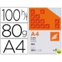 PAPEL LIDERPAPEL A4 80G/M2 PAQUETE DE 100 SIN TALADROS CUADRO 4MM