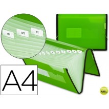 CARPETA BEAUTONE CLASIFICADOR FUELLE 32453 POLIPROPILENO DIN A4 VERDE CON RIBETE NEGRO -13 DEPARTAME