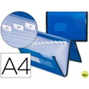 CARPETA BEAUTONE CLASIFICADOR FUELLE 32452 POLIPROPILENO DIN A4 AZUL CON RIBETE NEGRO -13 DEPARTAMEN