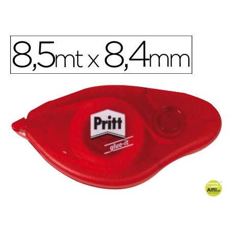 PEGAMENTO PRITT ROLLER COMPACTPERMANENTE -8,4 MM DE ANCHO X 8,5 MT -UNIDAD