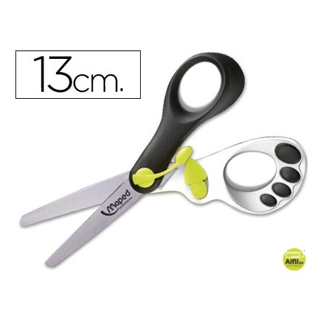 TIJERA ESCOLAR MAPED MAGIC UP KOOPY 13CM- CON RESORTE PARA FACILITAR LA ACCION DEL CORTE -UNIDAD