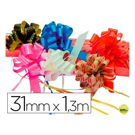 CINTA PARA HACER LAZOS ORO 130 CM X 31 MM -UNIDAD