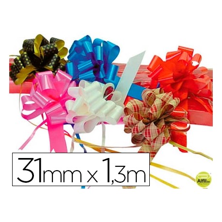 CINTA PARA HACER LAZOS BLANCO-130 CM X 31 MM -UNIDAD