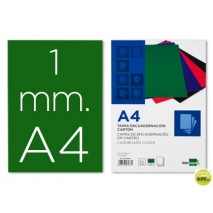 TAPA ENCUADERNACION LIDERPAPEL CARTON A4 1MM VERDE
