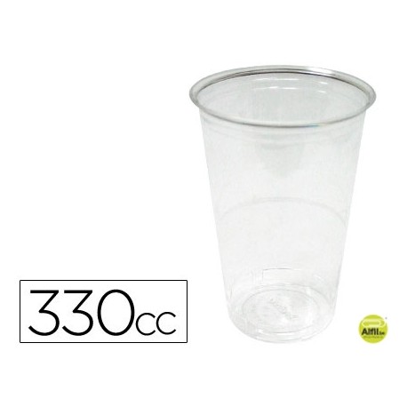 VASO DE PLASTICO TRANSPARENTE 330CC PAQUETE DE 50