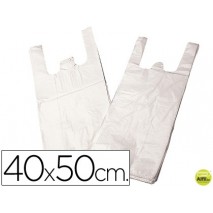 BOLSA PLASTICO CAMISETA 40X50 CM -PAQUETE 200