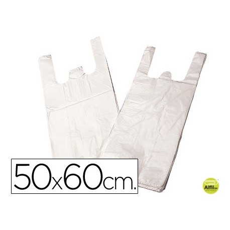 BOLSA PLASTICO CAMISETA P/200 50X60 CM -PAQUETE 200