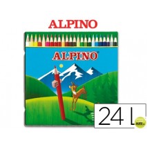 LAPICES DE COLORES ALPINO 758 C/ DE 24 COLORES -CAJA DE METAL